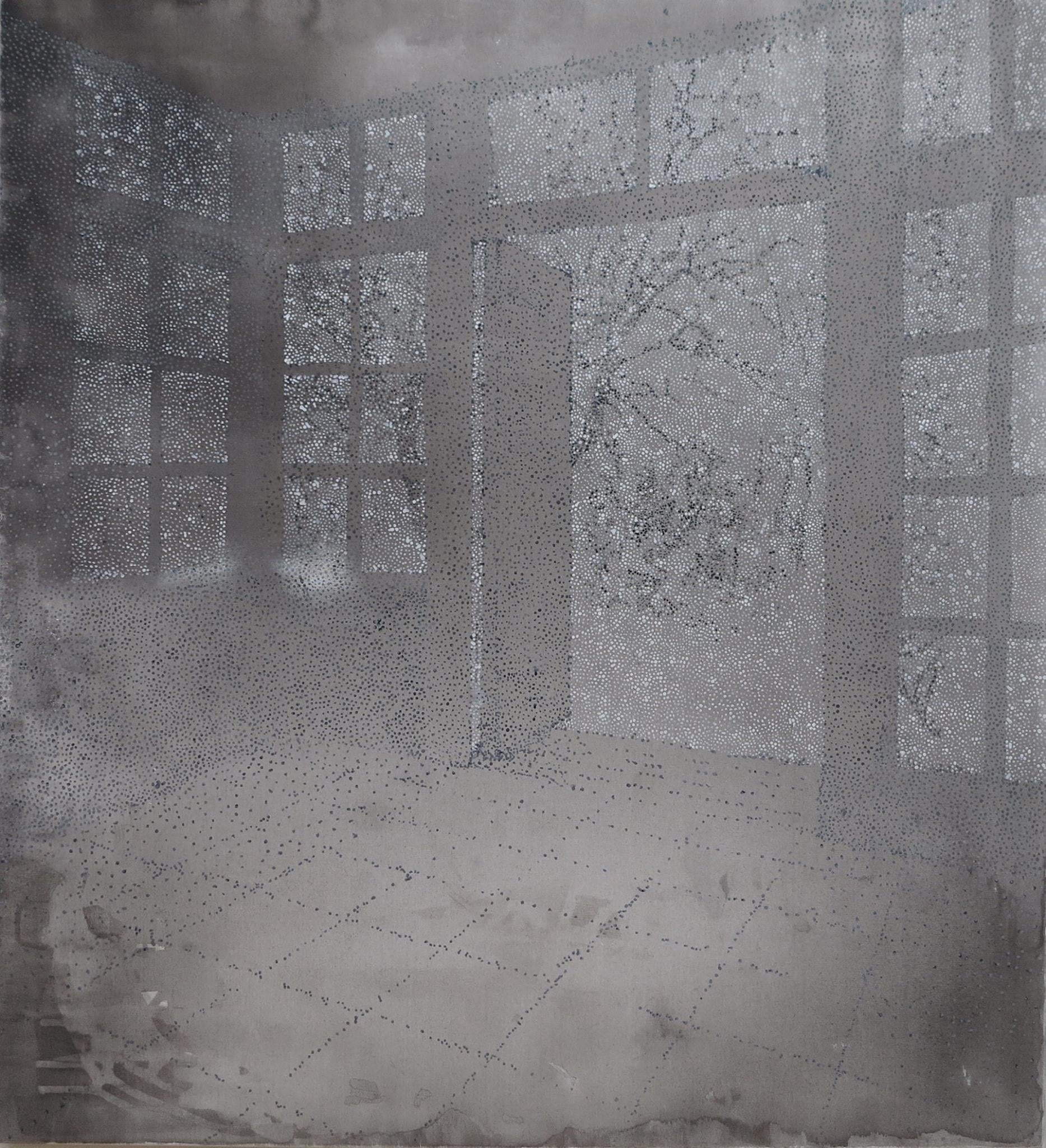 Her lyser det stadig
Akryl på lærred
110 x 100 cm.