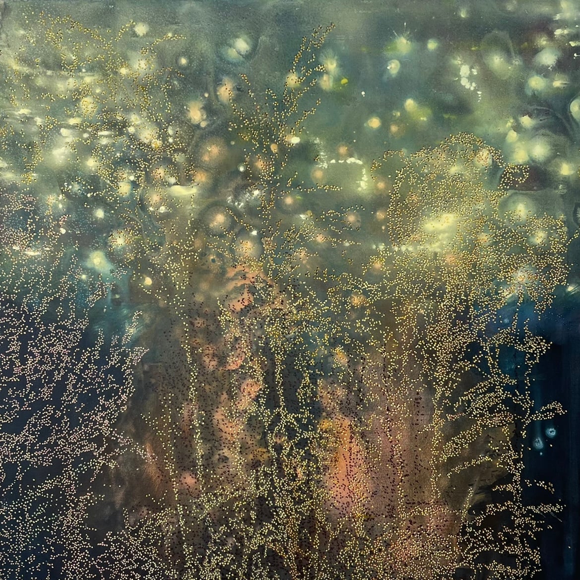 Som et varmt lysglimt i natten
110 x 100 cm.
Akryl på lærred