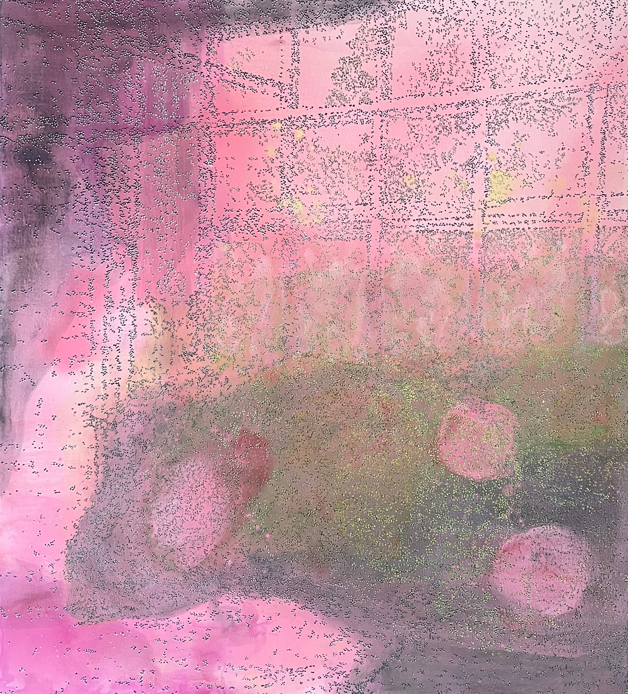Små ridser af tvivl    
Akryl på lærred
100 x 90 cm.
