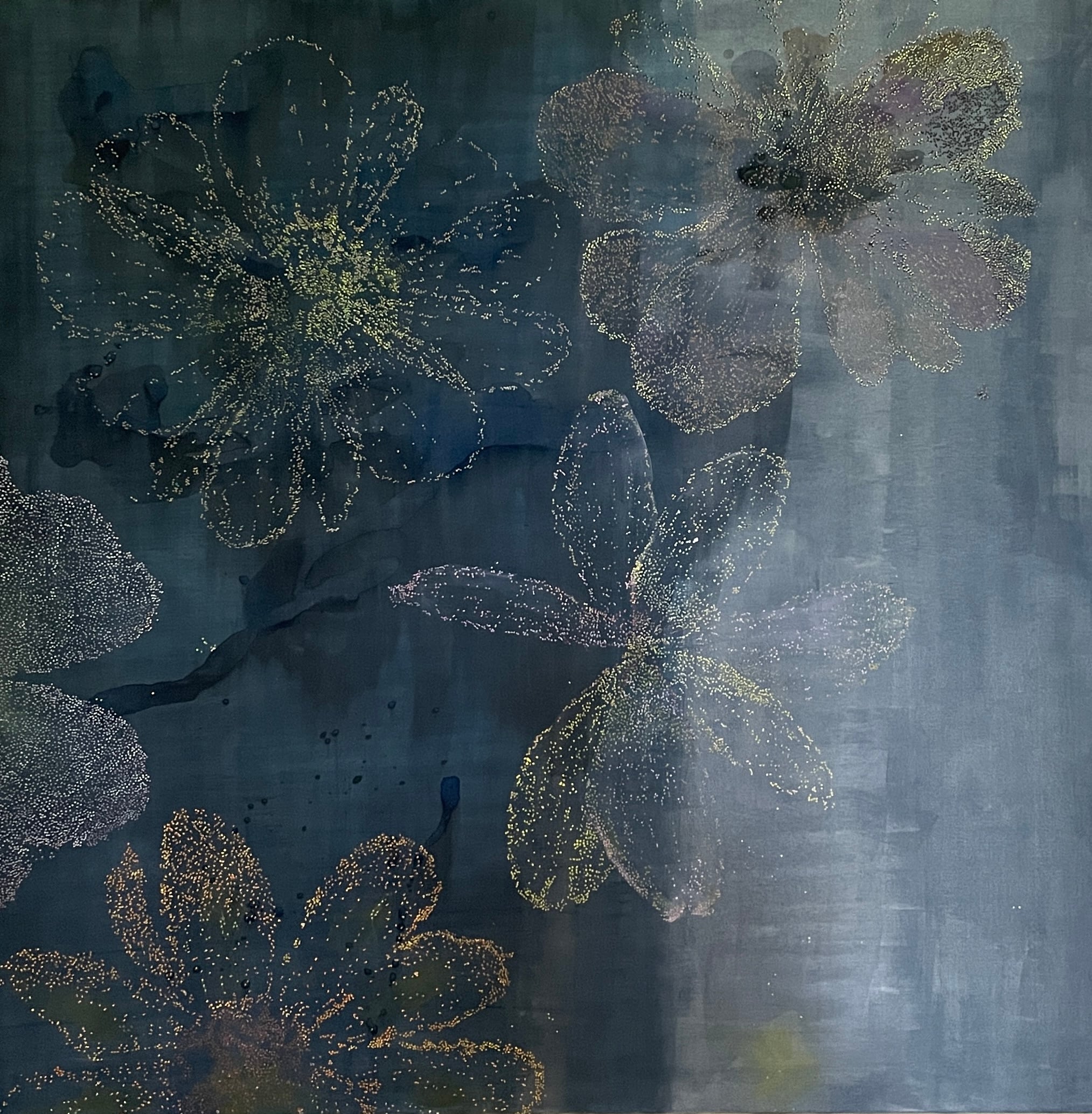 Nye mærker 
Akryl på lærred
130 x 130 cm.
