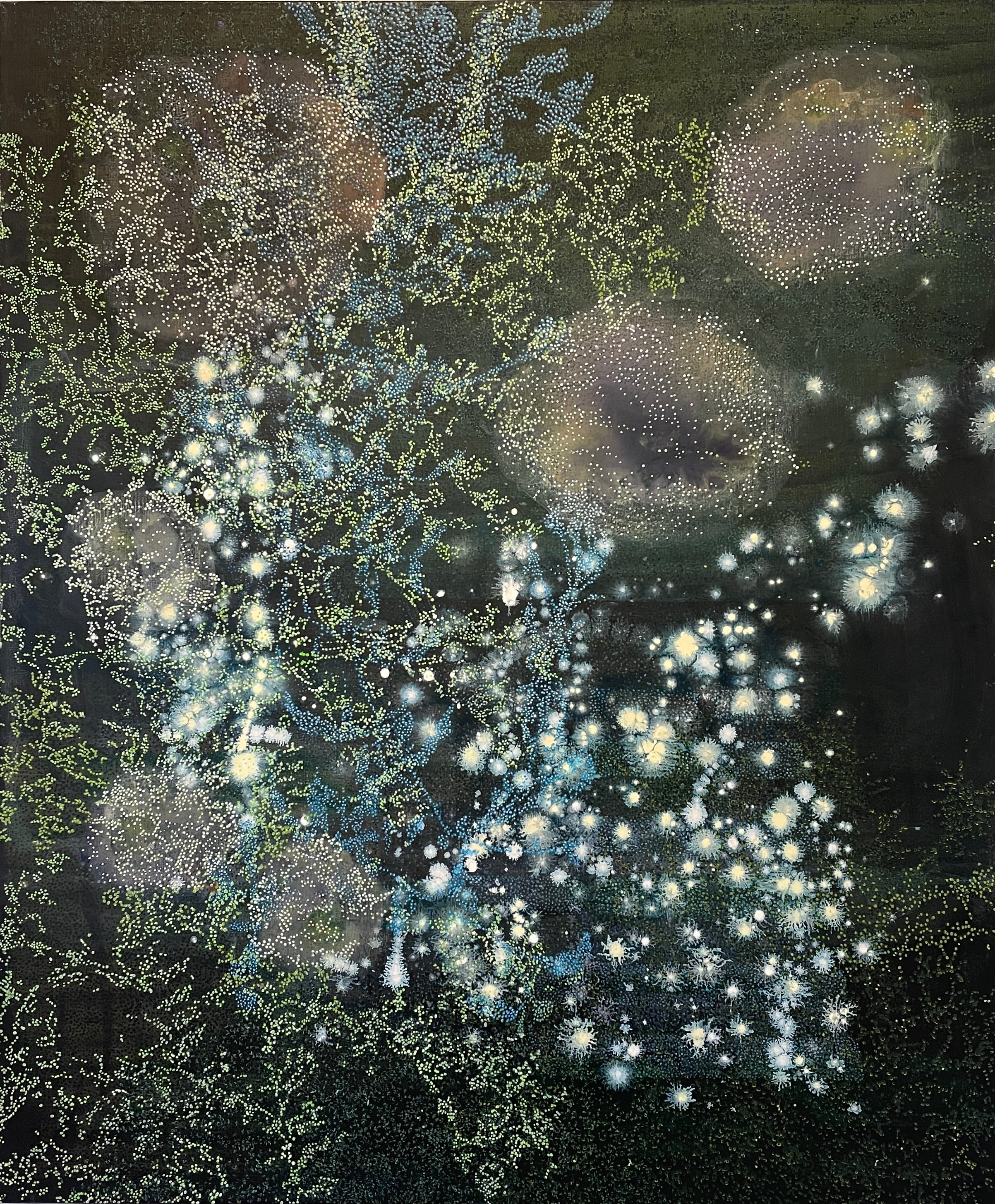 120 x 100 cm.
Akryl på lærred