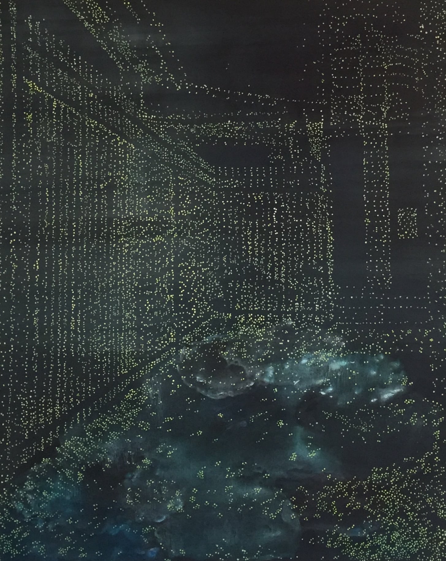 Knasende virkelighed
100 x 80 cm.
Akryl på lærred