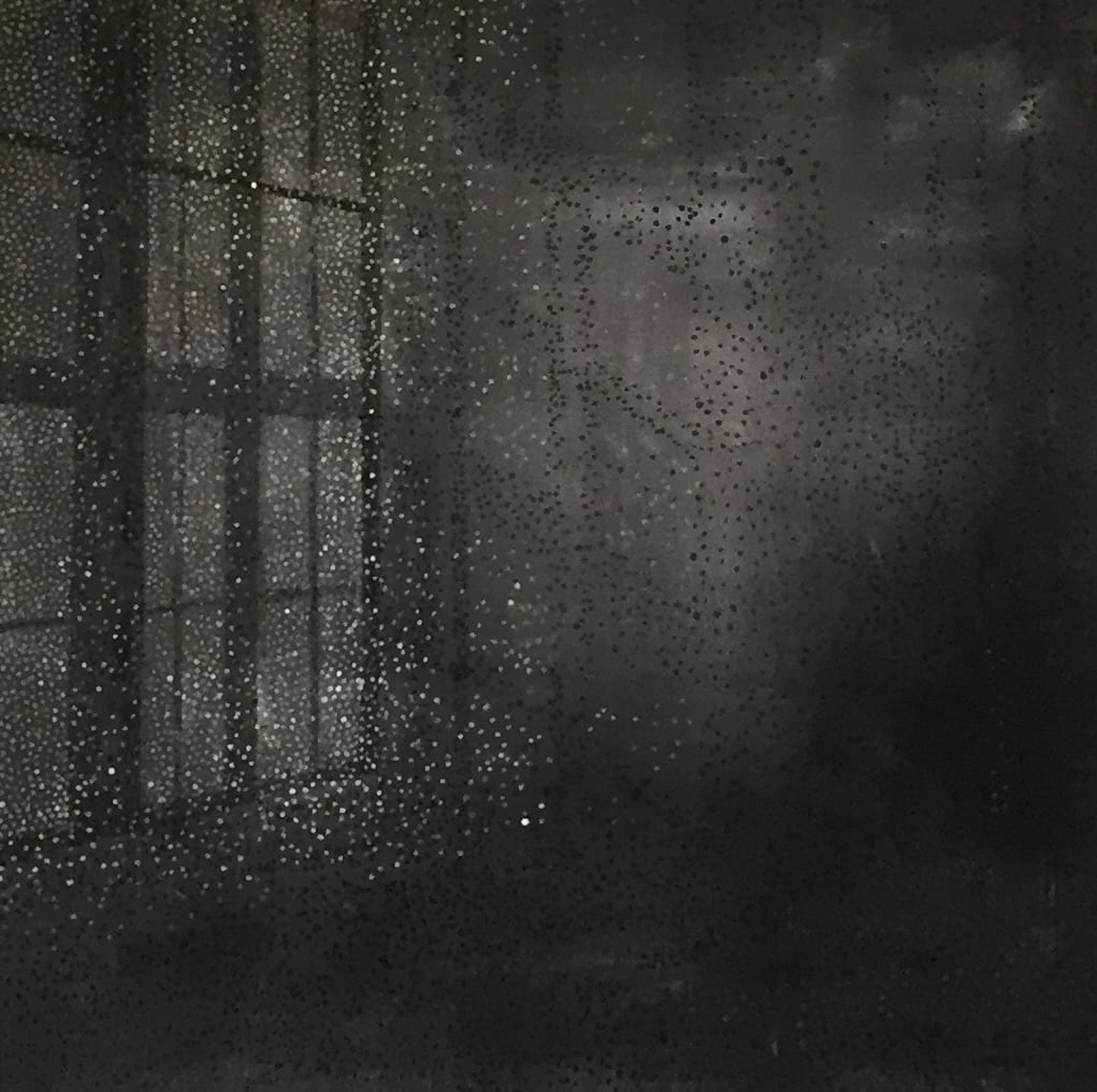 Lyset kaster en skygge
40 x 40 cm.
Akryl på armydug