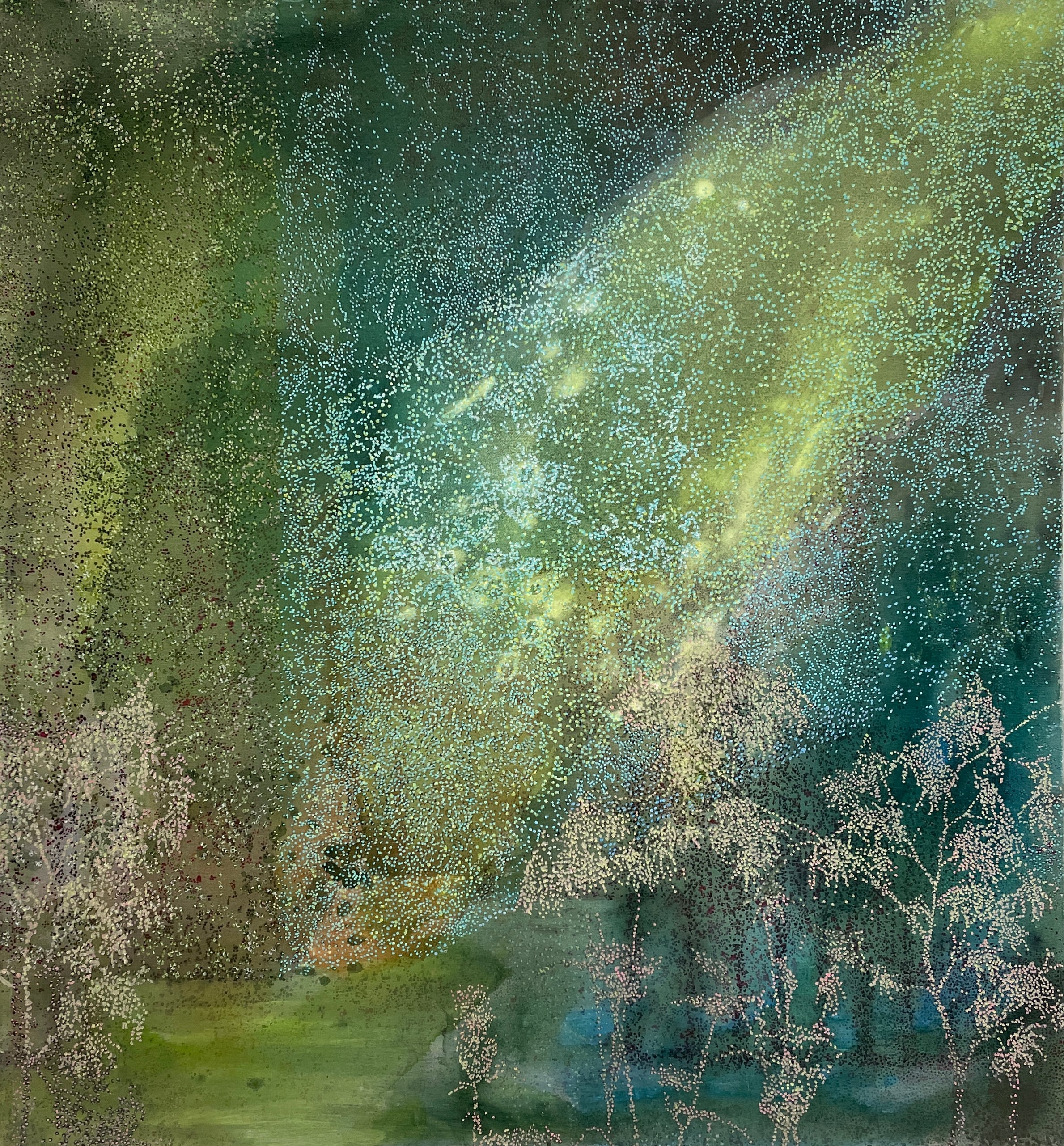 Spor af betydning
120 x 110 cm.
Akryl på lærred