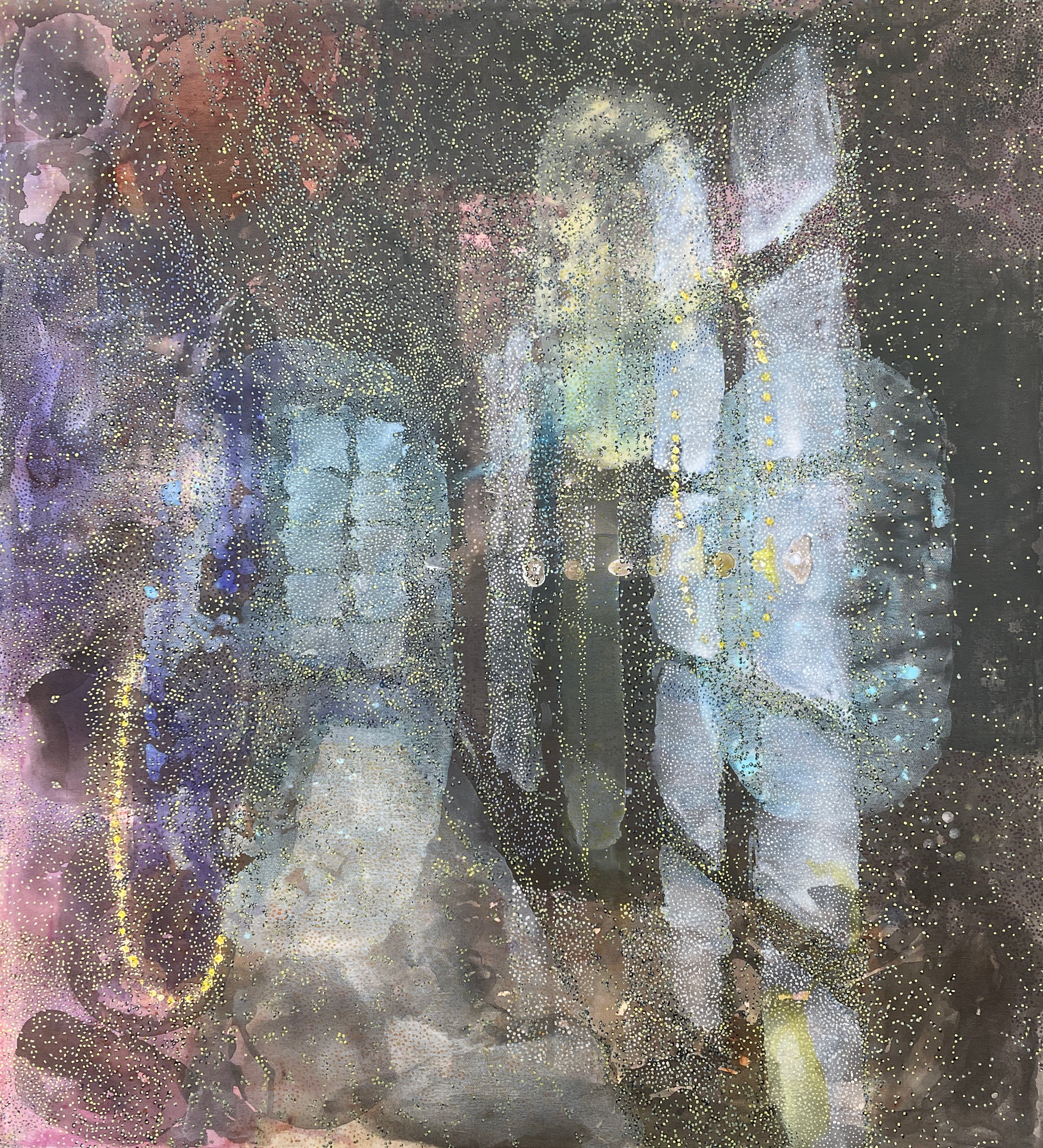 Ridser der ikke forbinder
120 x 100 cm.
Akryl på lærred